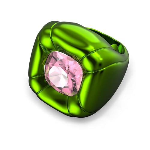 Swarovski Damen Ring Edelstahl Kristall DULCIS Gr�n-Rosa