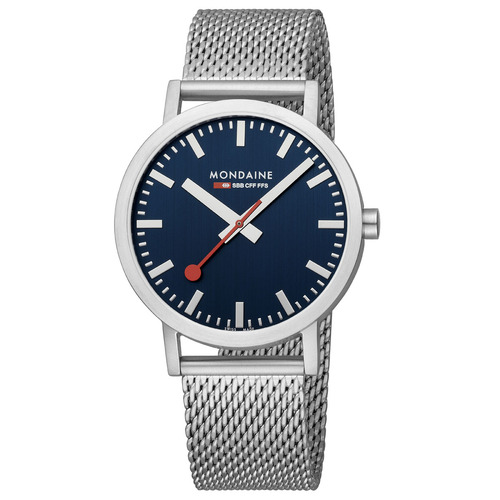 Mondaine Herren Uhr Classic Armbanduhr 40 mm A660.30360.40SBJ Edelstahl