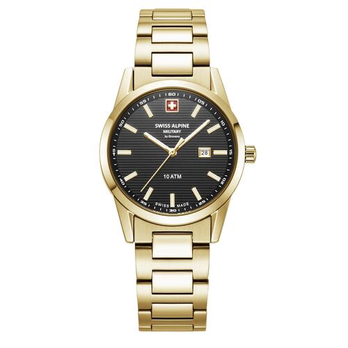 Swiss Alpine Military Damen Uhr Analog Quarz 7767.1117SAM Edelstahl