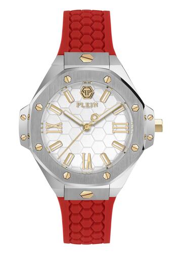 Philipp Plein Damen Uhr Analog Quarz PLEIN LADY ROYAL PWBDA0124 Silikon