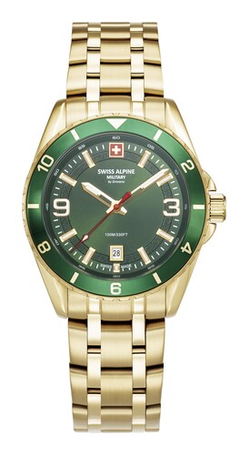 Swiss Alpine Military Herren Uhr Analog Quarz 7034.1114SAM Edelstahl