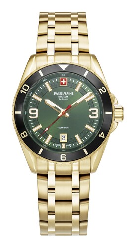 Swiss Alpine Military Herren Uhr Analog Quarz 7034.1118SAM Edelstahl
