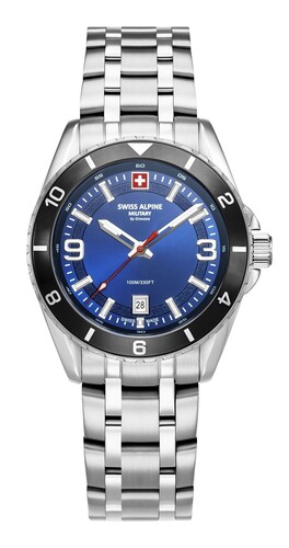 Swiss Alpine Military Herren Uhr Analog Quarz 7034.1136SAM Edelstahl