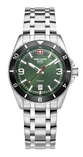 Swiss Alpine Military Herren Uhr Analog Quarz 7034.1138SAM Edelstahl