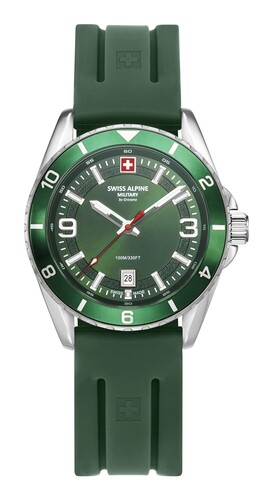 Swiss Alpine Military Herren Uhr Analog Quarz 7034.1834SAM Silikon