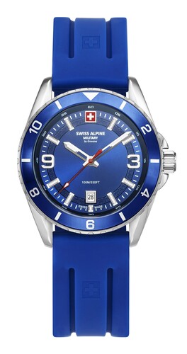 Swiss Alpine Military Herren Uhr Analog Quarz 7034.1835SAM Silikon