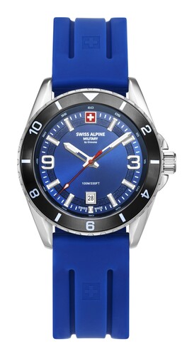 Swiss Alpine Military Herren Uhr Analog Quarz 7034.1836SAM Silikon