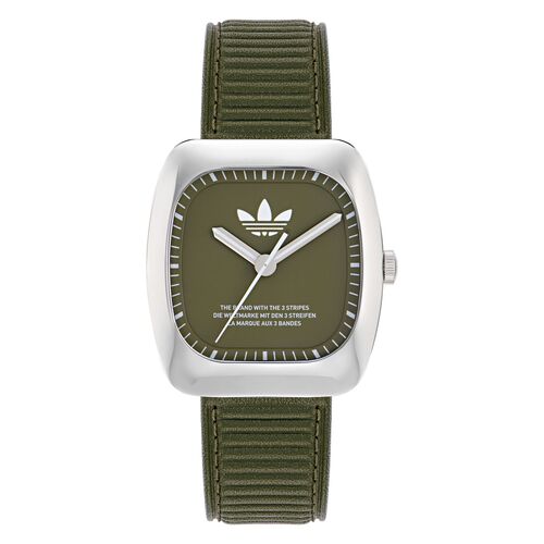 Adidas Unisex Uhr RETRO WAVE ONE Leder grn AOSY24526