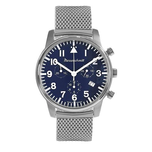 Aristo Herren Messerschmitt Uhr Fliegeruhr Chronograph ME-4544P-M Edelstahl 
