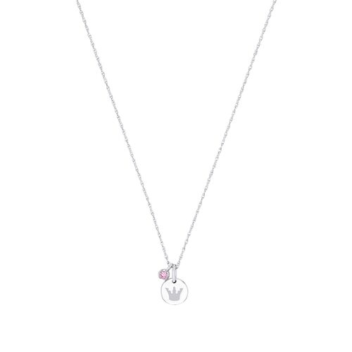Prinzessin Lillifee Kinder Halskette Silber Zirkonia rosa Krone M�dchen 2038744