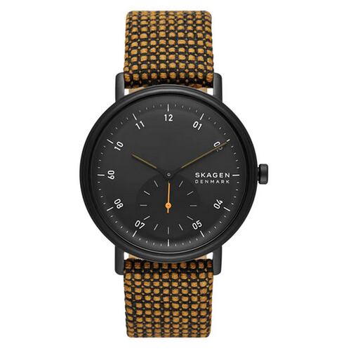 Skagen Herren Uhr Armbanduhr Kuppel Edelstahl Textil SKW6895