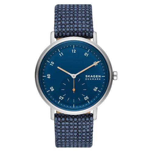 Skagen Herren Uhr Armbanduhr Kuppel Edelstahl Textil SKW6894