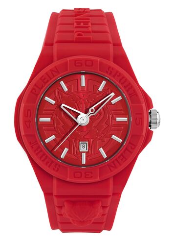 Plein Sport Unisex Uhr Analog Quarz NEW FEARLESS Rot PSHDA0224 Silikon