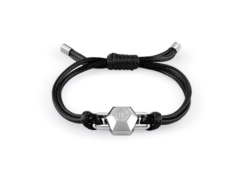 Philipp Plein Herren Armband Textil Edelstahl silber PLEIN EDGE PJPEA02BU