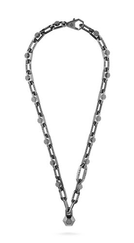 Philipp Plein Herren Kette Halskette Edelstahl IP Gun PLEIN EDGE PJPEA09NU