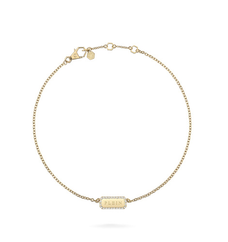 Philipp Plein Damen Kette Halskette Edelstahl IP Gold PLEIN TAG PJQEA10NU