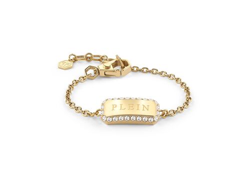 Philipp Plein Damen Armband Armkette Edelstahl IP Gold PLEIN TAG PJQEA09BU