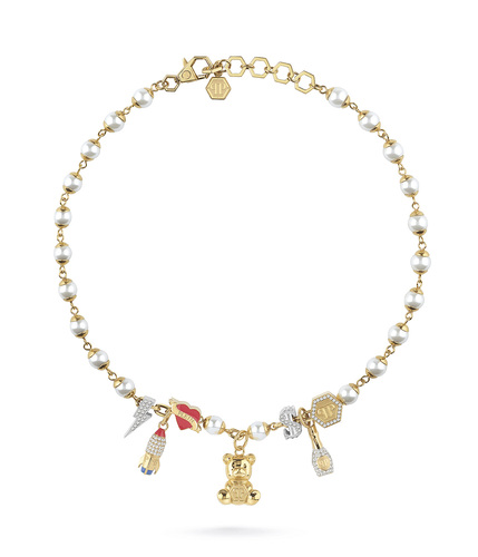 Philipp Plein Damen Kette Halskette Edelstahl IP Gold PLEIN VALENTINE PJFEA09NU