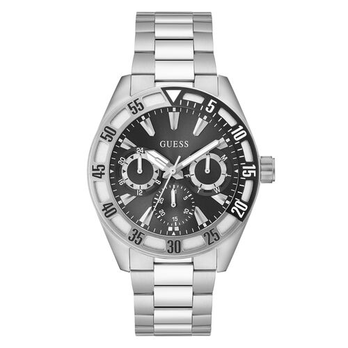 Guess Herren Uhr Armbanduhr Letterman GW0904G1 Edelstahl