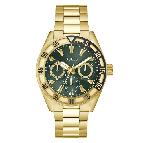 Guess Herren Uhr Armbanduhr Letterman GW0904G2 Edelstahl gold