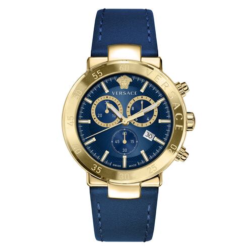 Versace Herren Uhr Armbanduhr Chronograph URBAN MYSTIQUE VEPY00921 Leder