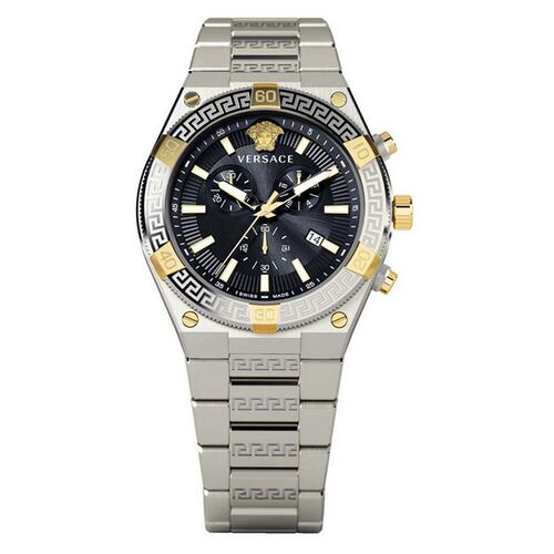 Versace Herren Uhr Armbanduhr Chronograph Sporty GRECA VESO01123 Edelstahl