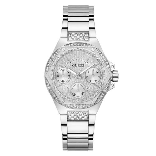 Guess Damen Uhr Armbanduhr Envy GW0878L1 Edelstahl silber