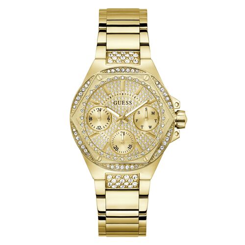 Guess Damen Uhr Armbanduhr Envy GW0878L2 Edelstahl gold
