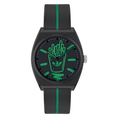 Adidas Unisex Uhr PROJECT TWO Kunststoff schwarz AOST25040