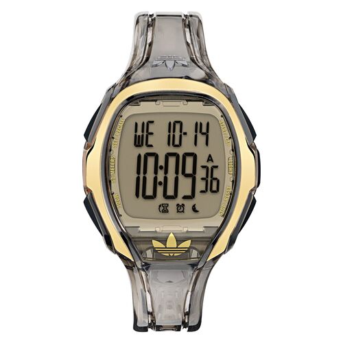 Adidas Unisex Uhr DIGITAL Athletics One Kunststoff grau transparent AOFH25004