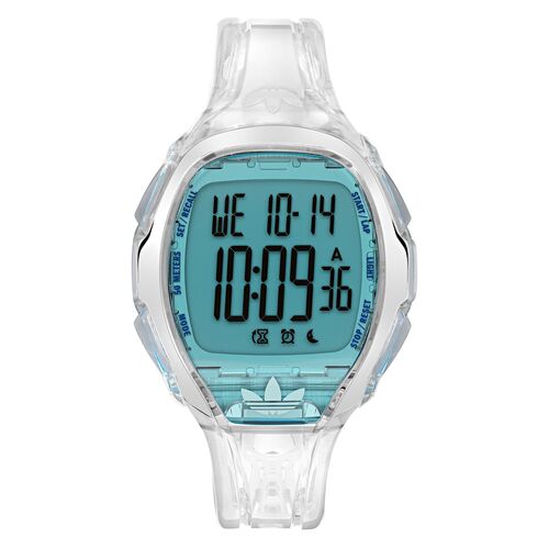 Adidas Unisex Uhr DIGITAL Athletics One Kunststoff transparent AOFH25003