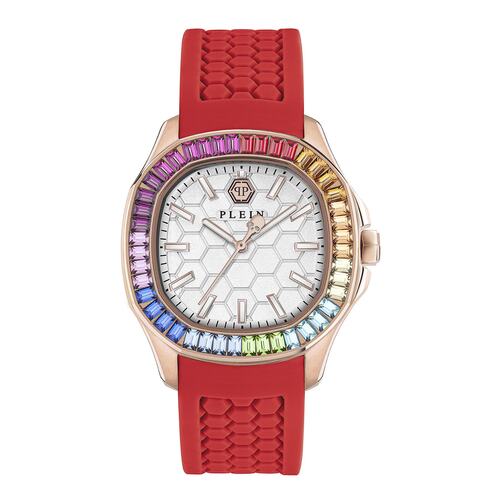 Philipp Plein Damen Uhr Analog Quarz THE $PECTRE LADY PWTAA1024 Silikon