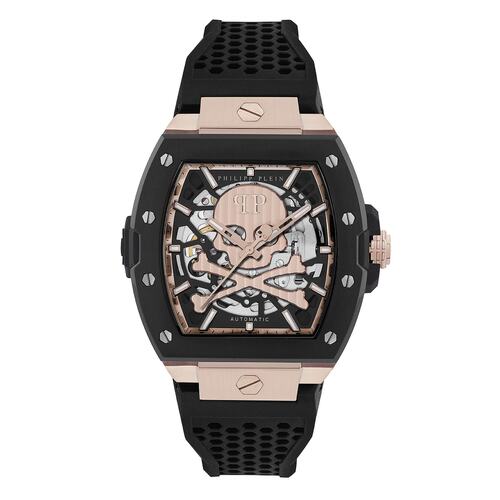 Philipp Plein Herren Uhr Automatik THE $KELETON 2.0 PWJFA0225 Silikon