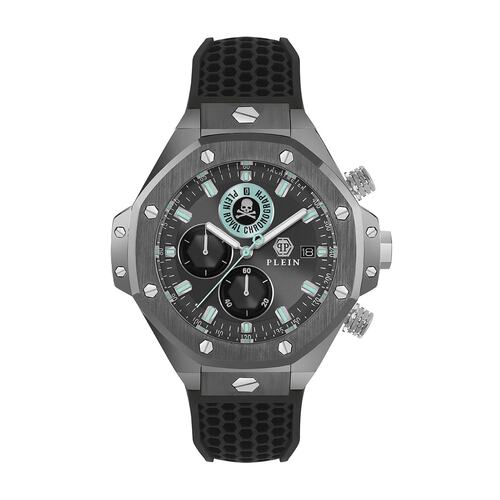 Philipp Plein Herren Uhr Analog Quarz PLEIN CHRONO ROYAL PWLFA0125 Silikon