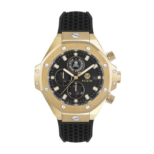 Philipp Plein Herren Uhr Analog Quarz PLEIN CHRONO ROYAL PWLFA0325 Silikon