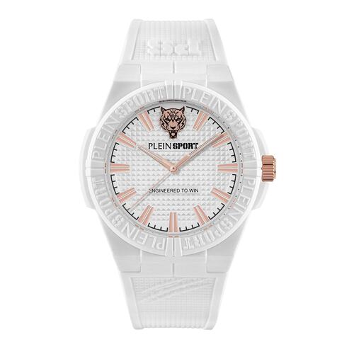 Plein Sport Unisex Uhr Analog Quarz LASERSTRIKE Weiss PSFGA0125 Silikon