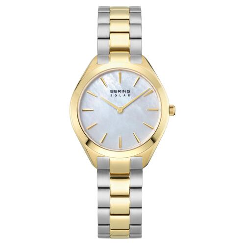 Bering Damen Uhr Armbanduhr Solar Bicolor - 17331-710 Edelstahl
