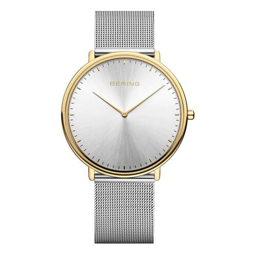 Bering Unisex Uhr Armbanduhr Ultra-Slim bicolor - 15739-010 Edelstahl