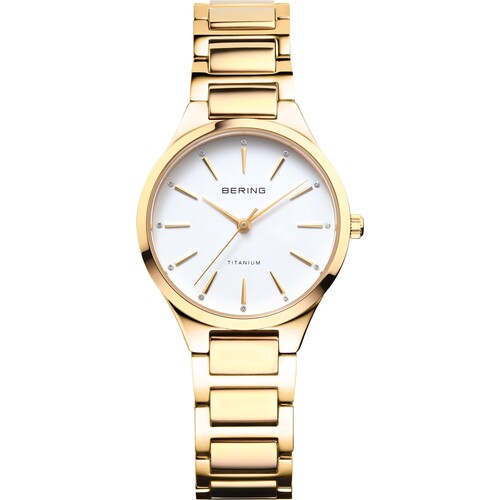 Bering Damen Uhr Armbanduhr Classic Titanium gold - 15630-734