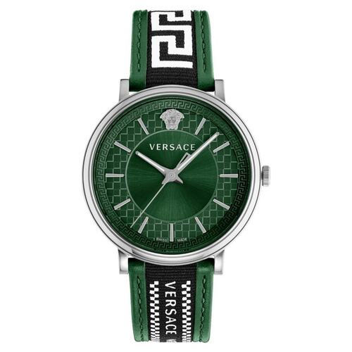 Versace Herren Uhr Armbanduhr V-Circle VE5A01221 Leder