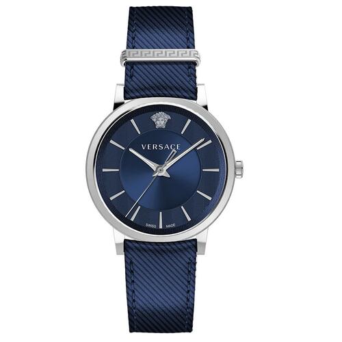 Versace Herren Uhr Armbanduhr V-Circle VE5A00120 Leder