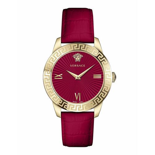 Versace Damen Uhr Armbanduhr Leder Greca VEVC00921