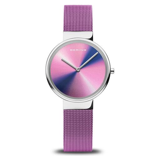 Bering Damen Uhr Armbanduhr Classic Aurora - 19031-909 Meshband