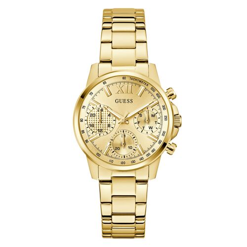 Guess Damen Uhr Armbanduhr BAILEY GW0933L2 Edelstahl gold
