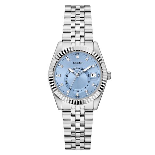 Guess Damen Uhr Armbanduhr JADA GW0936L1 Edelstahl silber