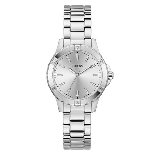 Guess Damen Uhr Armbanduhr MIST GW0948L6 Edelstahl silber