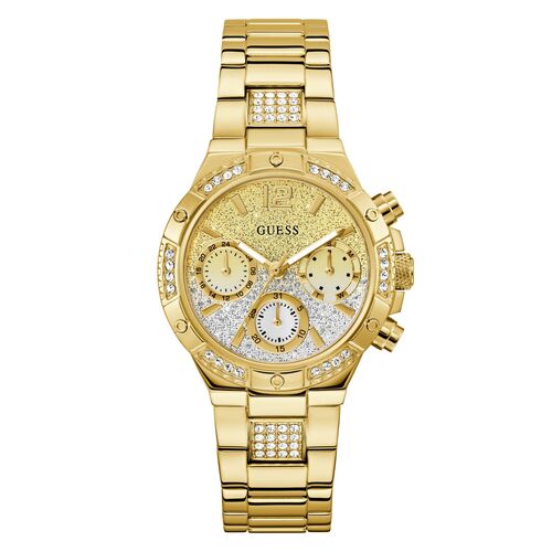 Guess Damen Uhr Armbanduhr HARLOW GW0950L2 Edelstahl gold