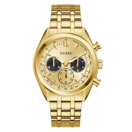 Guess Herren Uhr Armbanduhr DAWSON GW0971G2 Edelstahl gold