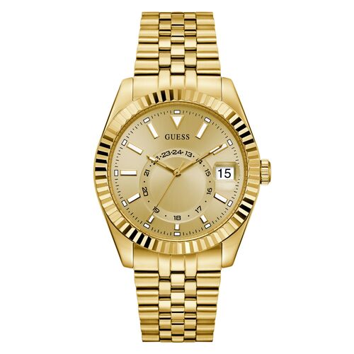 Guess Herren Uhr Armbanduhr JADEN GW0977G2 Edelstahl gold