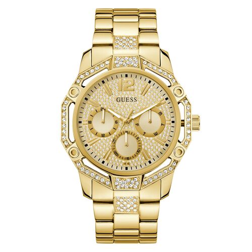 Guess Herren Uhr Armbanduhr REGAL GW0990G2 Edelstahl gold